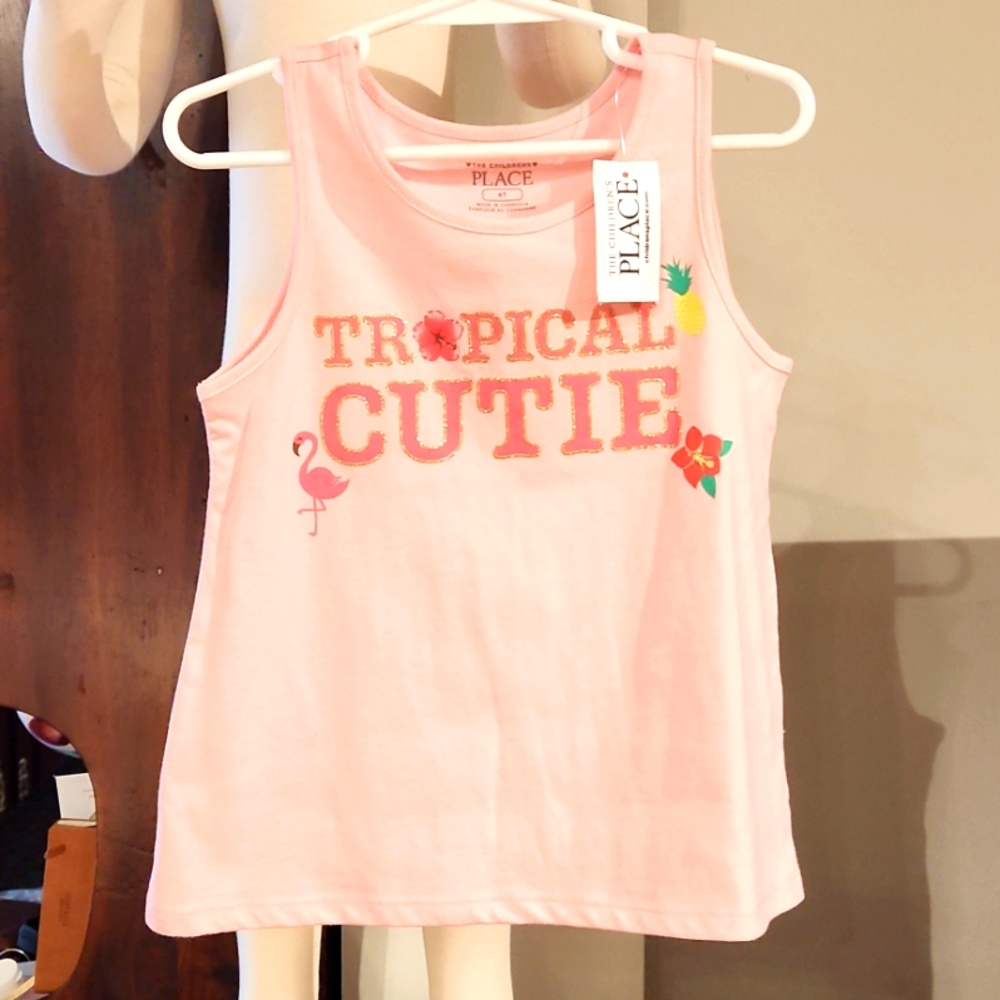 NEW CHILDREN'S PLACE TAHITI PINK TANK TOP SIZE 4T. CLEARANCE